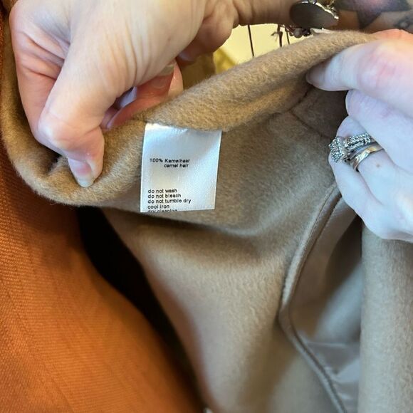 Women’s Akris 100% camel hair double face coat size 8 made in Italy - Picture 10 of 10